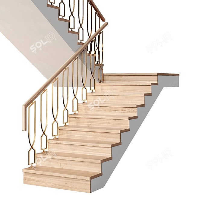 Modern Staircase 20: Obj Export 3D model image 3