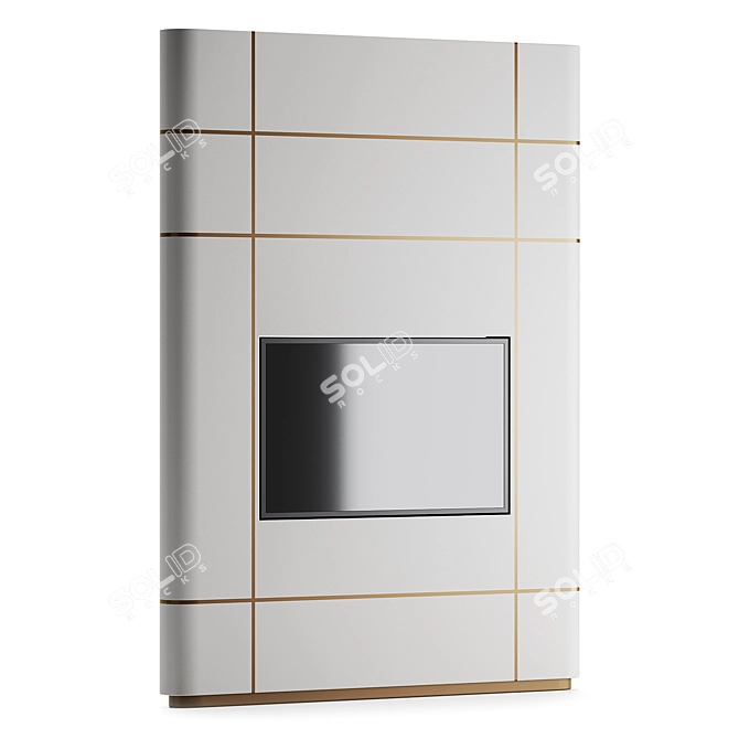 360-Degree Rotating TV Partition 3D model image 1