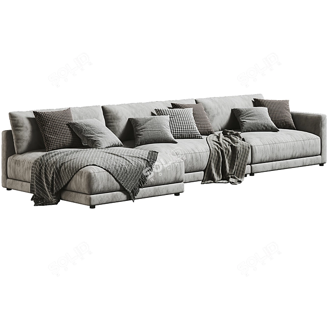 Elegant Katarina Chaise Longue 02 3D model image 2