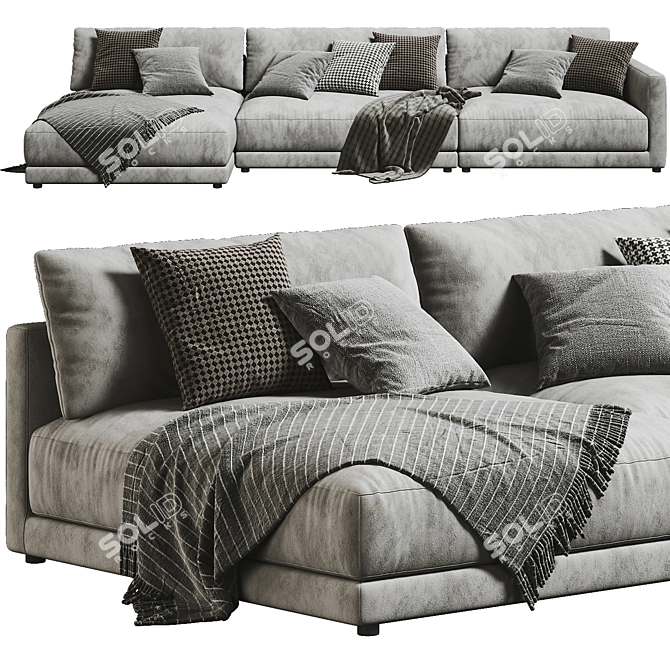 Elegant Katarina Chaise Longue 02 3D model image 3