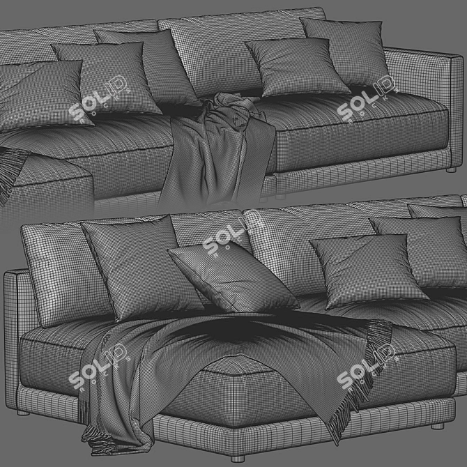 Elegant Katarina Chaise Longue 02 3D model image 5