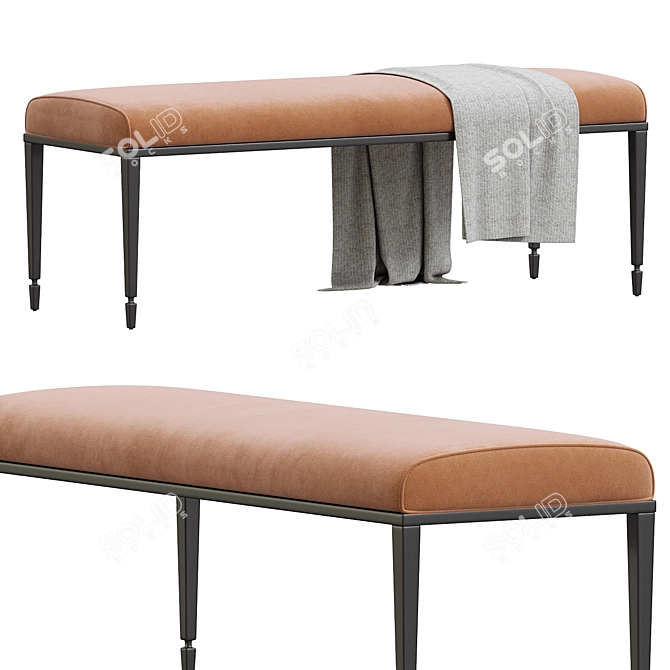 Terra Nellie Bench: Elegant Seating 3D model image 2