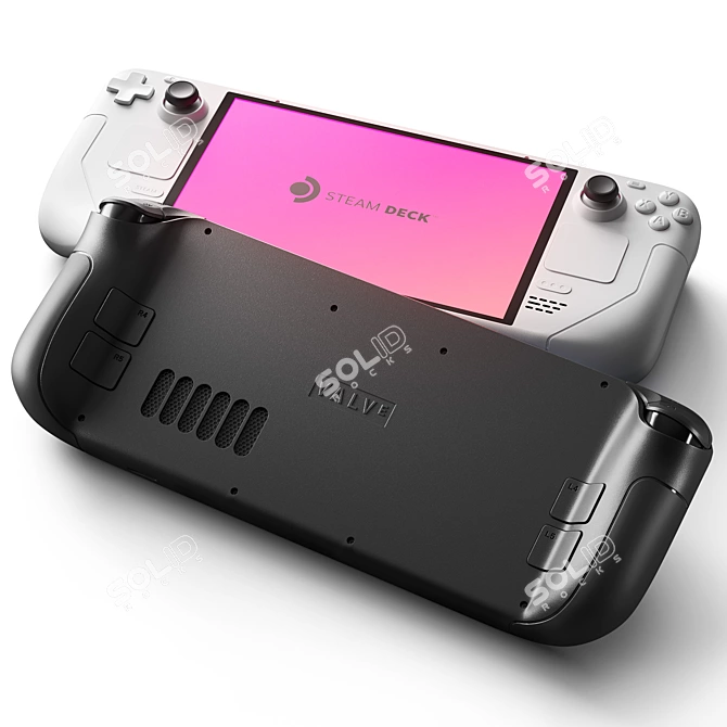 Portable Gaming Device: Steam Deck 3D model image 4