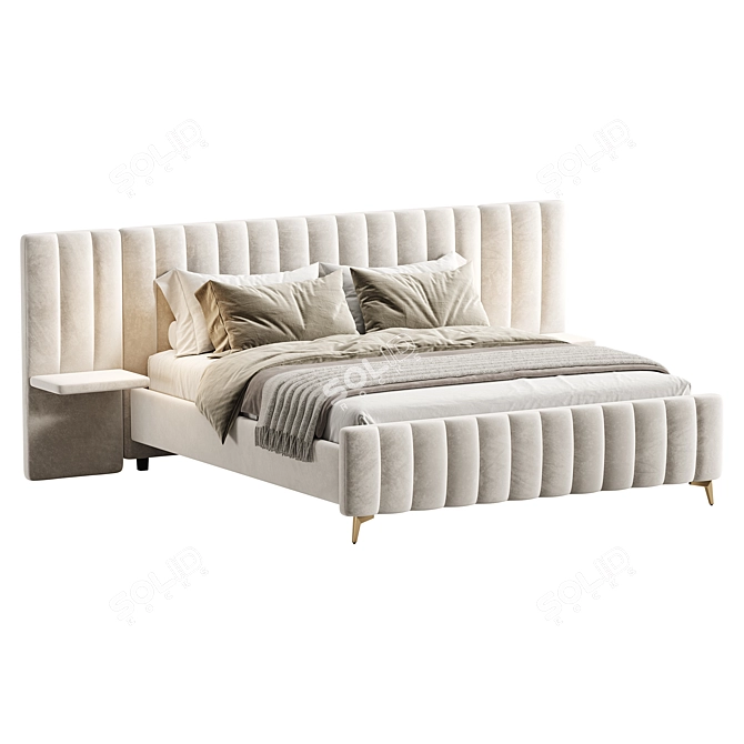 Modern Furnico Charmant Bed 3D model image 1