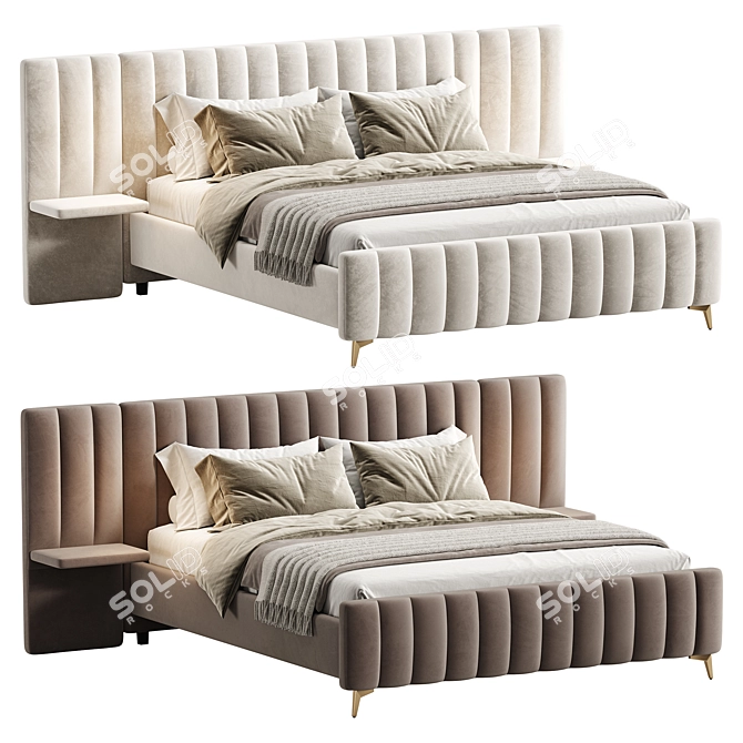 Modern Furnico Charmant Bed 3D model image 2