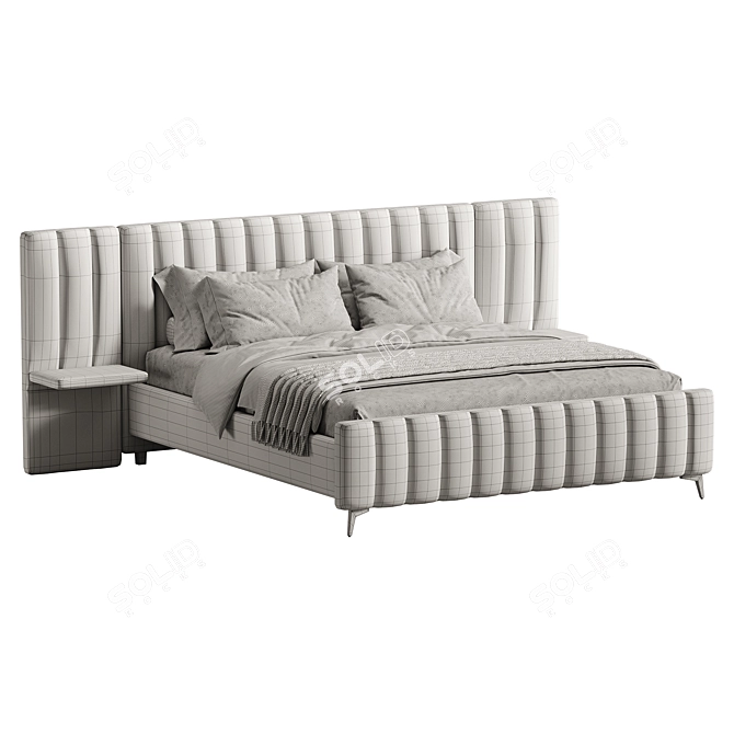 Modern Furnico Charmant Bed 3D model image 7