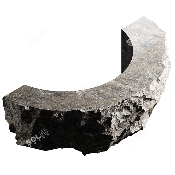 Handcrafted Stone Island Table 3D model image 1