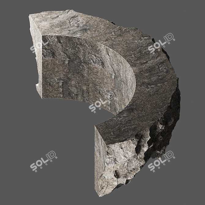 Handcrafted Stone Island Table 3D model image 3