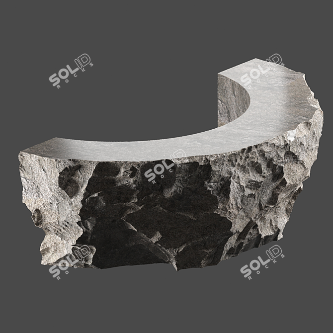 Handcrafted Stone Island Table 3D model image 5