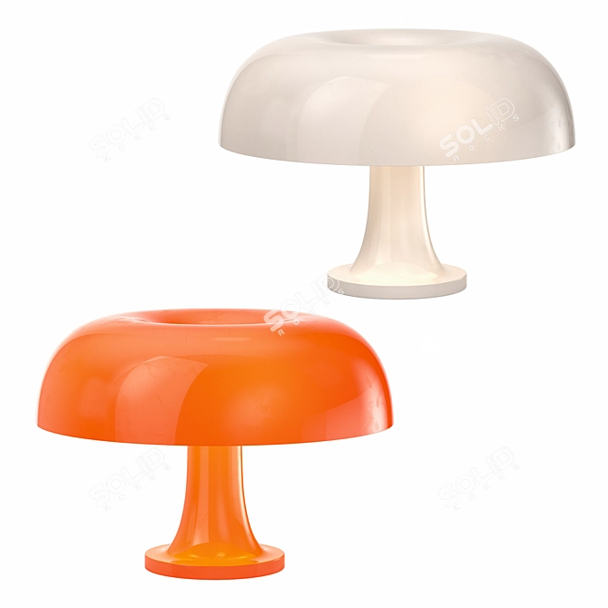 Nessino ARTEMIDE Table Lamp White 3D model image 3