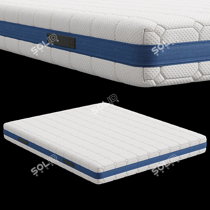 Luxury Cashmere Mattress 160x190 cm 3D model image 1