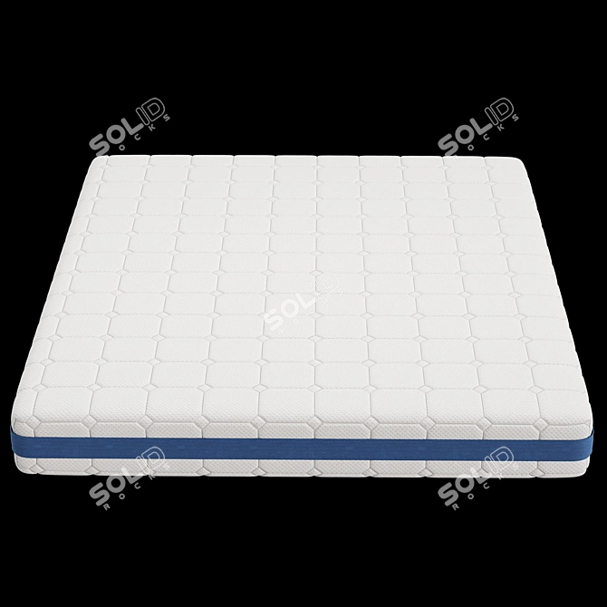 Luxury Cashmere Mattress 160x190 cm 3D model image 2