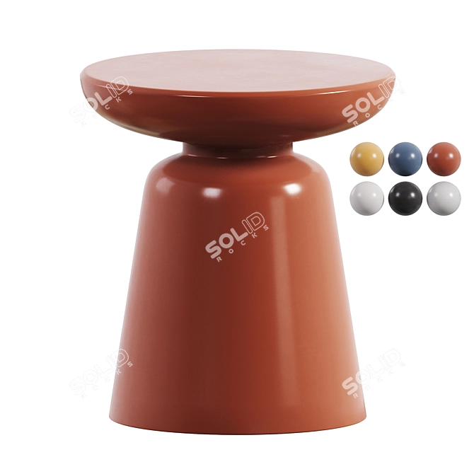 Lili Round Coffee Table Set 3D model image 4