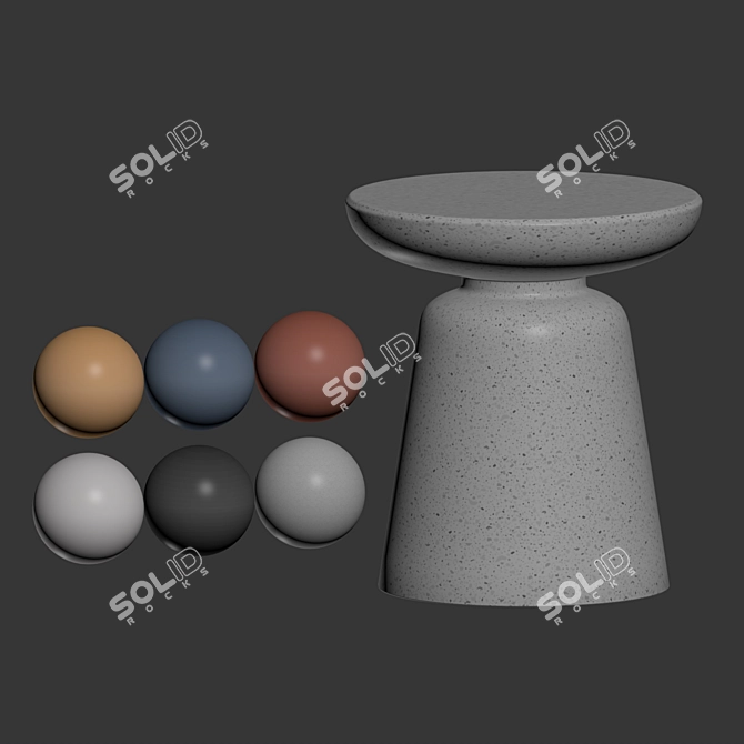 Lili Round Coffee Table Set 3D model image 6