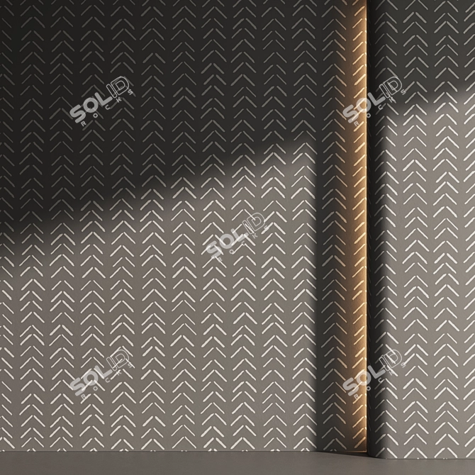 Modern Abstract Pattern Wallpaper 3D model image 4