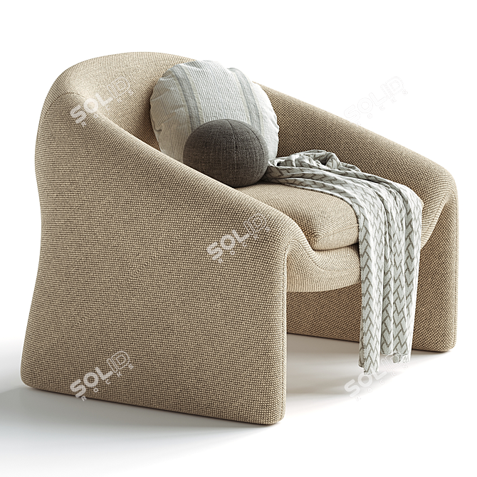 Elegant Armchair Kastaninbaum S975455 3D model image 6