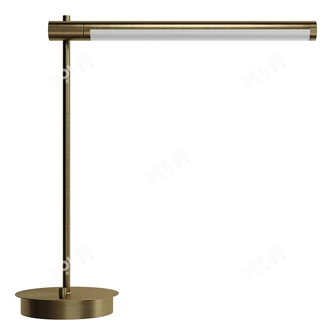 Dimmable LED Table Lamp with USB 3D model image 2