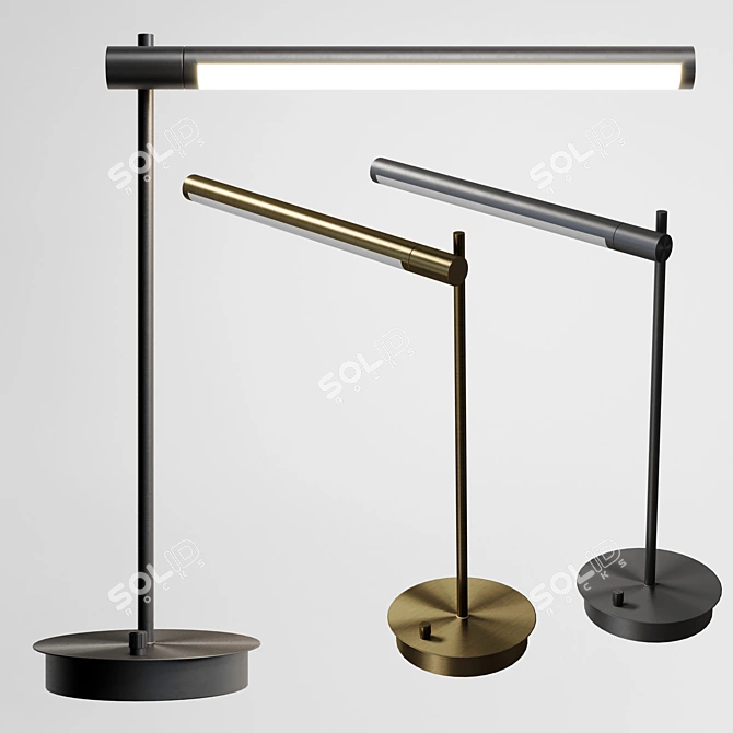 Dimmable LED Table Lamp with USB 3D model image 4