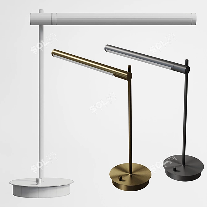 Dimmable LED Table Lamp with USB 3D model image 5