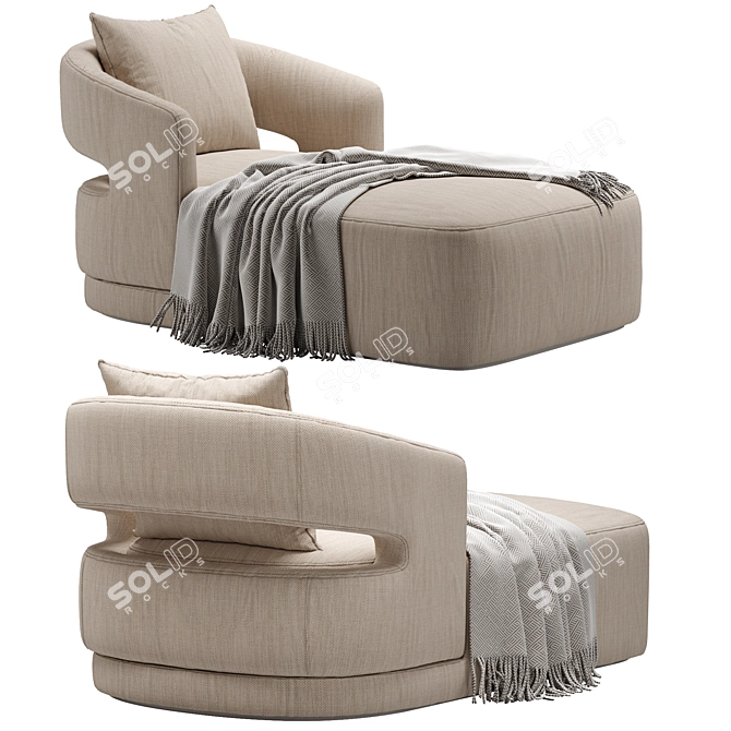 Elegant Lucio Daybed in mm 3D model image 1