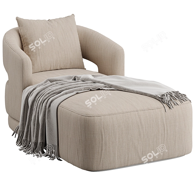 Elegant Lucio Daybed in mm 3D model image 8