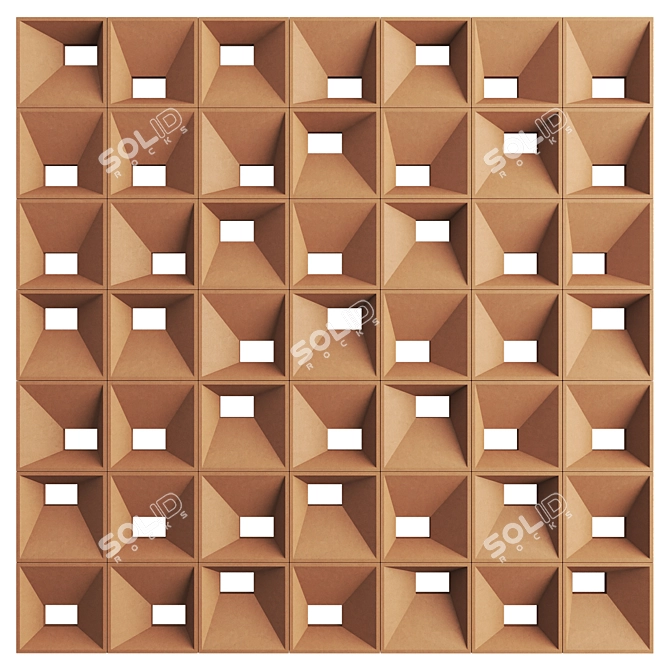 Alcazar Castle-Inspired Block Tile 3D model image 6