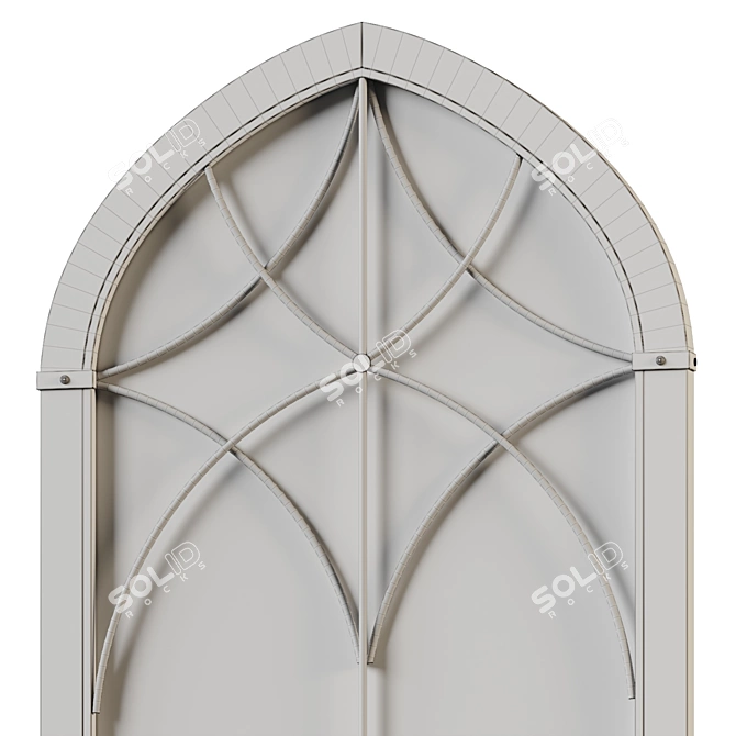 Farmhouse Window Mirror: Modern Rustic Accents 3D model image 5