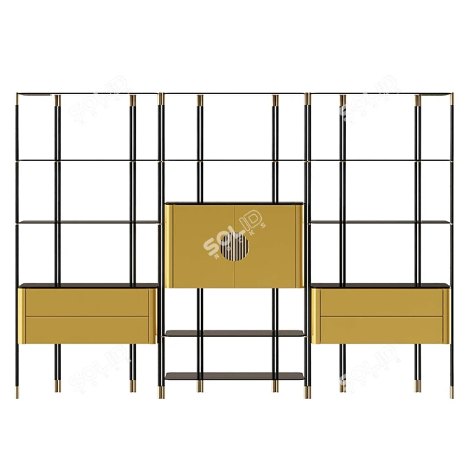 Modern Murray Bookcase Design 3D model image 1