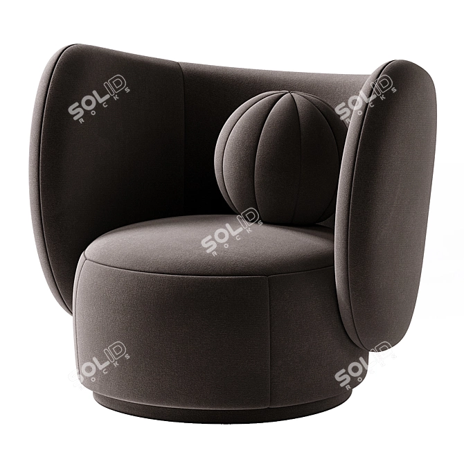 Stylish Rico Swivel Lounge Chair 3D model image 14