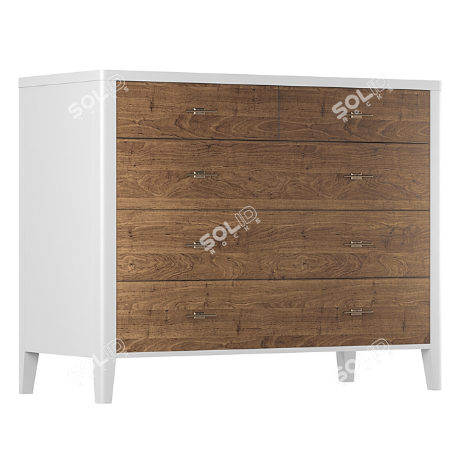 Parisian Chic 5-Drawer Chest 3D model image 6