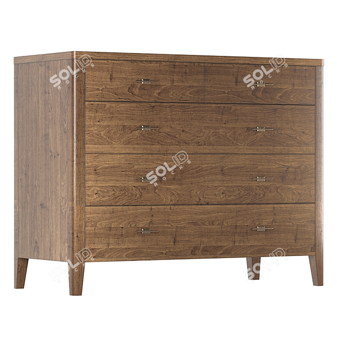 Parisian Chic 5-Drawer Chest 3D model image 7