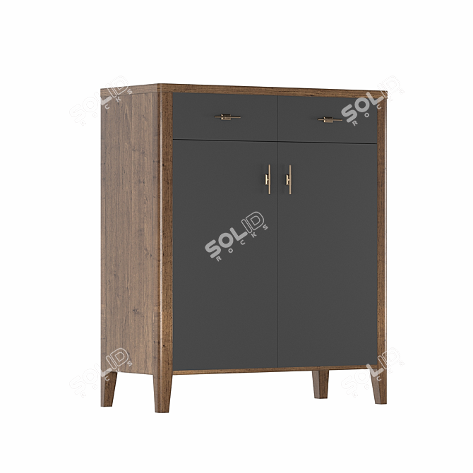 Parisian Chic Bureau with Elegant Design 3D model image 1