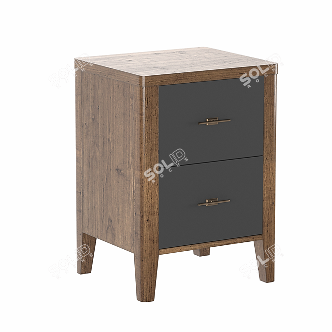 Parisian Chic Bedside Table - 3 Color Options 3D model image 1