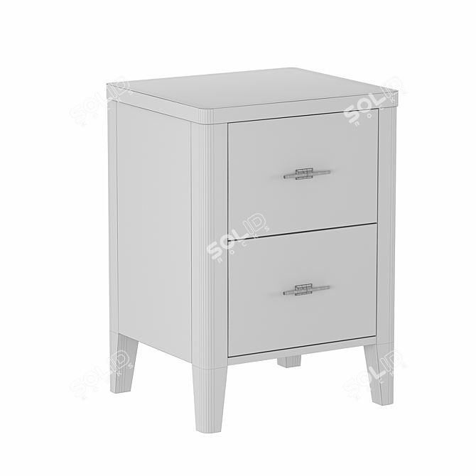 Parisian Chic Bedside Table - 3 Color Options 3D model image 4