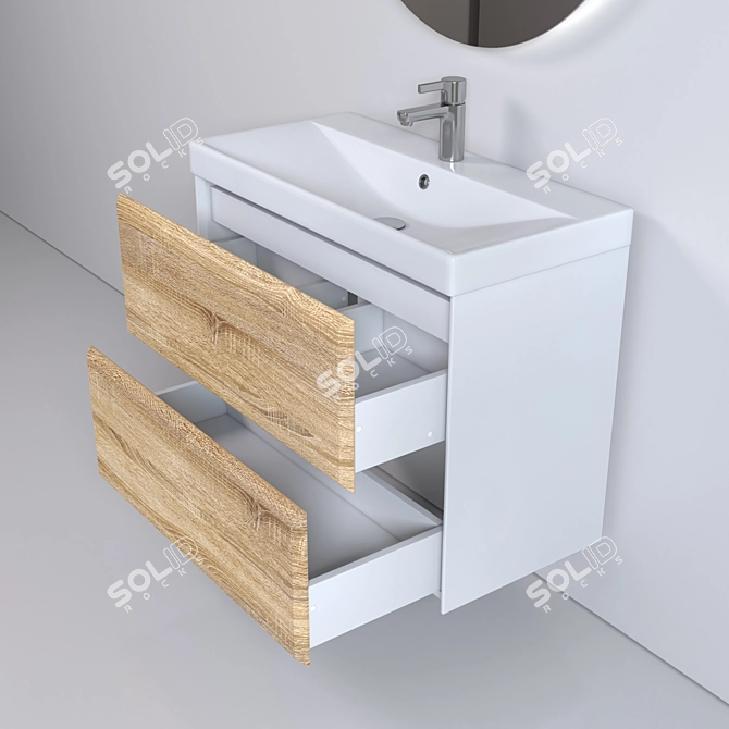 Waterproof MDF PVC Laminated Storage 3D model image 7