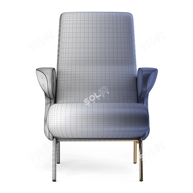 Modern Arflex Delfino Armchair 3D model image 5