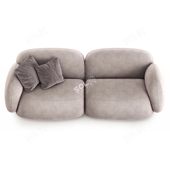 Modern 2-Seater Sundae Sofa 3D model image 5