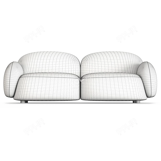 Modern 2-Seater Sundae Sofa 3D model image 6