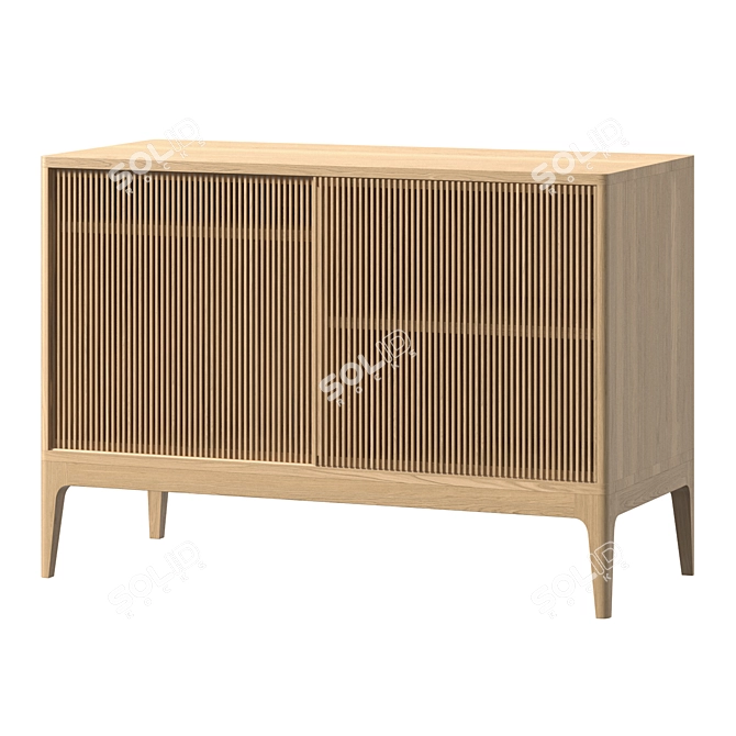 Lloyd Vinyl Storage Console 3D model image 4