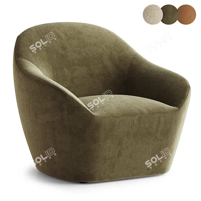Contemporary Becca Armchair in Russia 3D model image 1