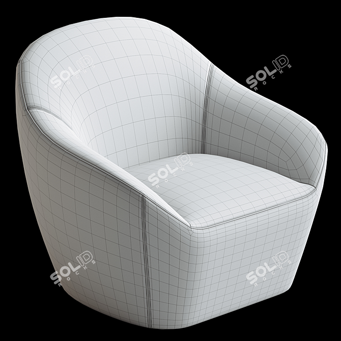 Contemporary Becca Armchair in Russia 3D model image 6