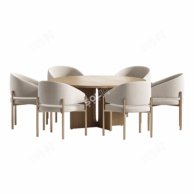 Modern Dining Set 3D Models 3D model image 1