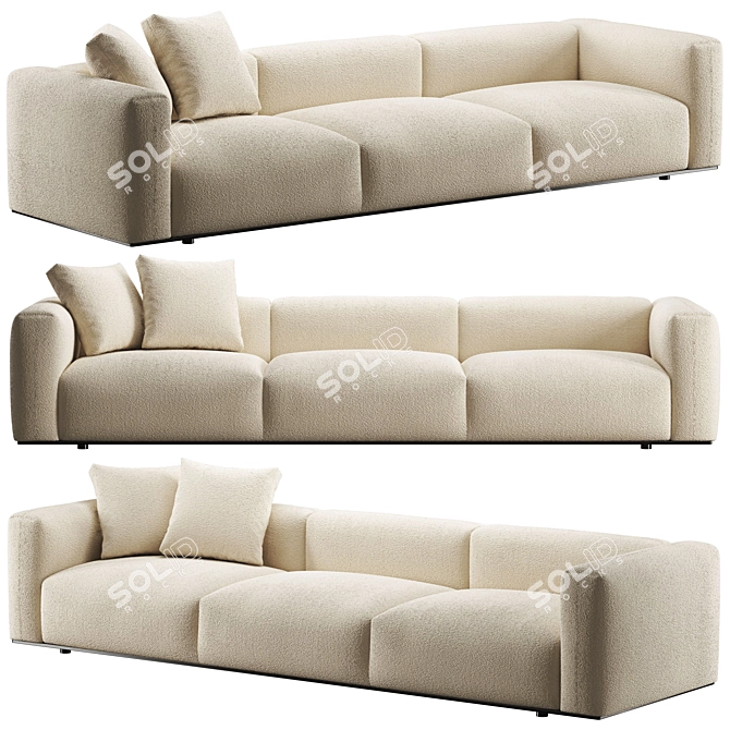 Modern B&B Italia Sofa 3D model image 1