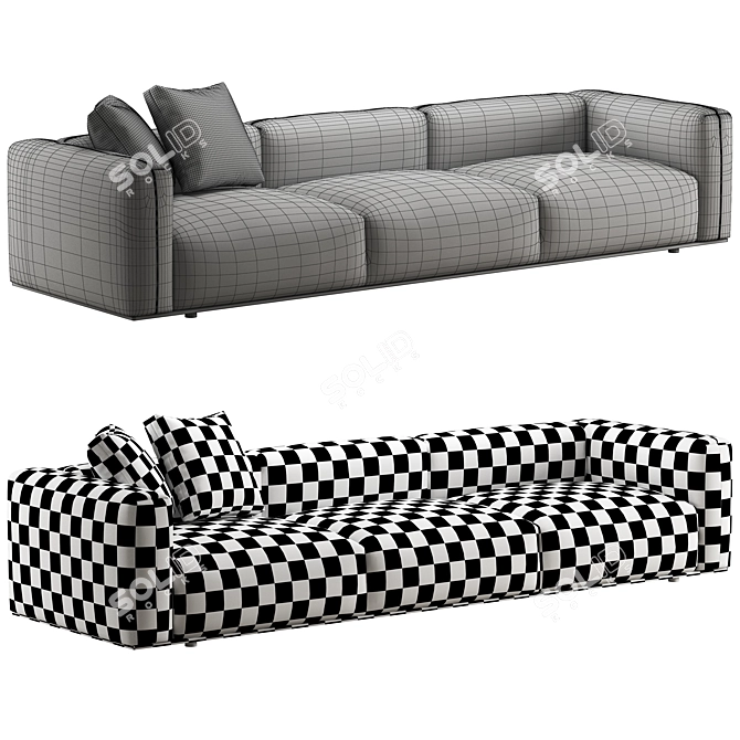 Modern B&B Italia Sofa 3D model image 6