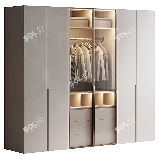 VRAY Converted Materials Wardrobe 3 3D model image 1