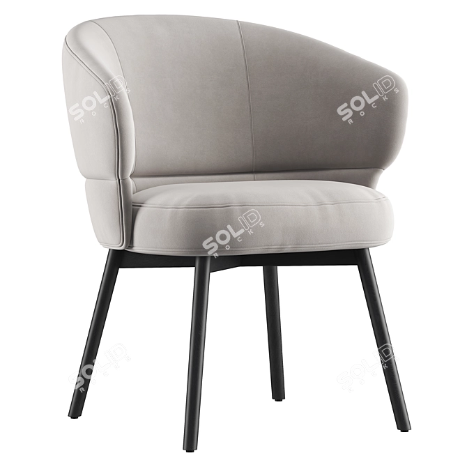 Elegant Morton Chair Design 3D model image 1