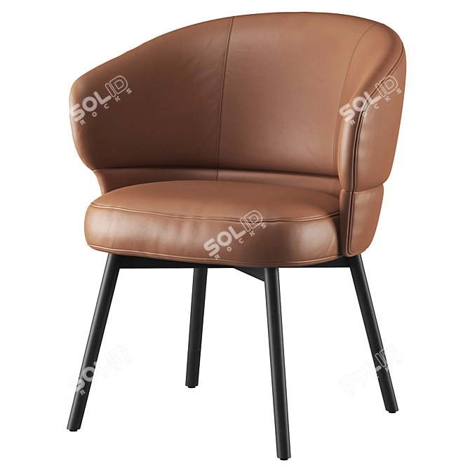 Elegant Morton Chair Design 3D model image 4