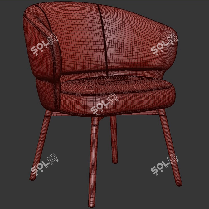 Elegant Morton Chair Design 3D model image 5