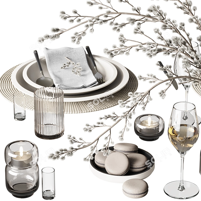 Decorative Tableware Set 2018 3D model image 2