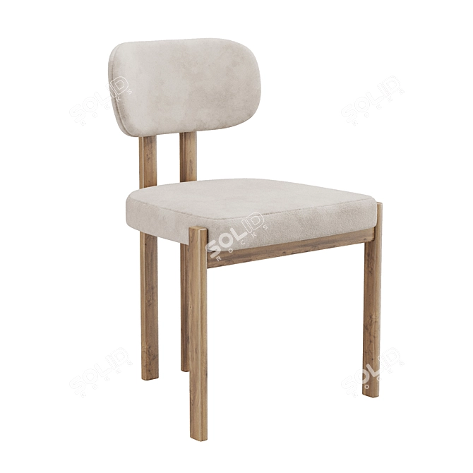 Modern Dining Chair Table Set 3D model image 3